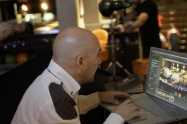Using laptop