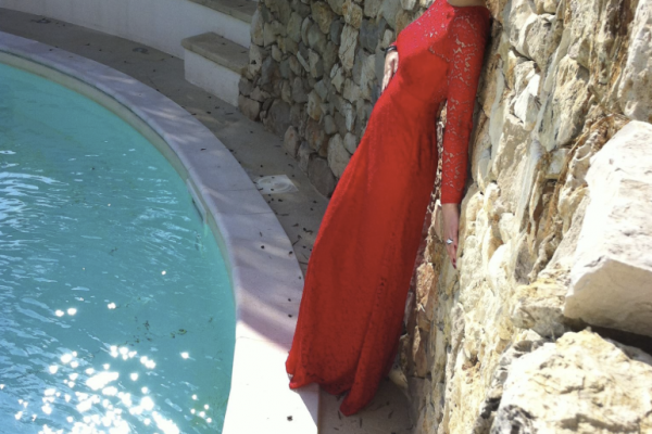 red dress